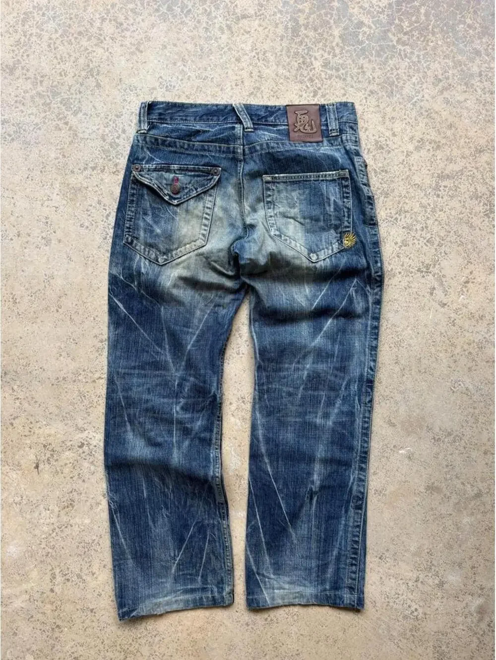 Japanese Oniarai bootcut jeans size 33